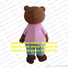 Simpatico orsacchiotto marrone Grizzly Bear Costume mascotte Personaggio dei cartoni animati per adulti Outfit Bambini Parco giochi Cerimonia delle buone maniere zz7921