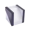 Smyckespåsar Titta på Display Storage Box Plastic Black White Packaging Collection Gift Armband Stand