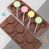 6-cavità fiore lecca-lecca stampo in silicone fai da te piccola margherita cioccolato caramelle compleanno festa dei bambini regalo cottura MJ1071