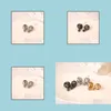 Ciondola orecchini lampadario per donna uomo gioielli di moda nuovi orecchini a bottone pacchetto 18 carati buona consegna di goccia coreana Dhzq7