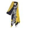 Scarves Fashion Scarf Zebra Print 90cm Long Small Woman Decoracion Tie Skinny Hair Headband For Bags Bandeaux6578853