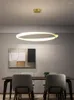 Lustres Restaurant moderne lustre lumière luxe nordique Post-moderne lampe à LED minimaliste barre Table