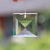 Lustre de cristal square suncatcher ab face glass prism parte pendurando arte de lâmpada diy acessórios 2 buracos 50mm