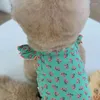 Dog Apparel Cute Floral Pet Vest Cat Flying Sleeve Curling Small Flower Teddy Bear Spring Summer Clothes Supplies