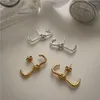 Boucles d'oreilles à tige en or 18 carats authentiques en argent sterling 925 avec nœud de barre, bijoux d'oreille pour grimpeur C-C1050