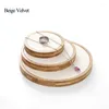 Jewelry Pouches Round Bamboo Three-piece Display Stand Earrings Nexklaces Pendants Props Simple Packaging Sales