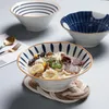 Tazones FANCITY Estilo japonés Ramen Bowl Hogar Sopa grande Personalidad creativa Comiendo Fideos de carne Sombrero Spe