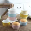 Ciotole Ciotola Creativa In Ceramica Doppia Pelle Latte Dessert Tazza Di Budino Carino Torta Al Vapore Forno Stampo Cottura