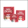 Christmas Decorations Paper Christmas Gift Bag Cartoon Printed Merry Shop Jewellery Cosmetic Stuff With Handle S M L Drop Delivery H Dhydd