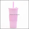 Bicchieri Bicchiere per frullato riutilizzabile Bicchiere per frullato a doppio strato 700 ml Tazza Boba a bocca larga con Sts e manica antiscivolo Sile Drop Delivery Home Gard Dhunj