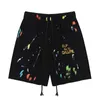 Men039sショーツアメリカンファッションブランドギャラリーdepts Handpainted Splash Printing Pure Cotton Terry Shorts Fog High Street 5p1271202