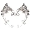Ear Cuff Ear Clip Earrings Wrap Butterflies Nocuffs Wing Elf Cuff Wedding Filigree Fairy Crystal Jewelryzircon Elves 2211084674530