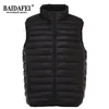 black sleeveless puffer jacket