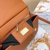 Leather Shoulder Bag Large Capacity Handbags Fashion Crossbody Bags Gold Metal Hardware Interior Zipper Pocket Removable Strap Women Totes Purse