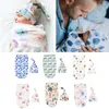 Battaniye Doğdu Bebek Bebek Erkek Kız Kızlar Uyuyan Tag Sundağı Muslin Sargı Şapka Set Aksesuarları Bask Battaniye