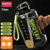 Water Bottles 2000ml Tritan Sport Kettle Large GYM BPA FREE 1 Gallon Drink bottle Bottl Cup 1.5 2 Liter 221109