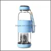 Bottiglie d'acqua 550Ml Bottiglia d'acqua portatile in vetro con infusore per tè Viaggio all'aperto Succo di frutta Bollitore Bevanda Tazza Drop Delivery Home Gard Dhsu5