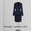 Deux pièces robe femmes costume travail affaires formel uniforme Blazer vêtements vêtements d'extérieur jupe plissée