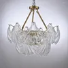 Lampes suspendues jardin français lustre en verre coquille luxe personnalité américaine atmosphère salon salle à manger chambre