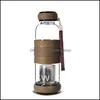 Waterflessen 550 ml draagbare glazen waterfles met thee -infuser reizen buiten vruchtensap ketel drink cup druppel levering huis gard dhsu5