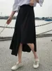 Юбки женская высокая талия длинная юбка Harajuku шикарная нерегулярная готическая черная панк-стрит.