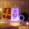 Kaarsen Kerstmis LED Nachtlichten Santa Snowman Candle Portable Flameless Merry Home Office Desktop Decoratie Drop Delivery Garden Dhdu5