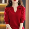 Maglieria da donna Tees Maglione di cashmere stile coreano Maglioni di tendenza invernale Cardigan Donna Designer Cardigan Top lavorato a maglia femminile Rosso Fashion Luxury 221109