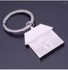 Keychains 100pcs / lot en alliage de zinc maison en forme de clés en métal clés clés de la famille clés de la chaîne clés de la chaîne de clés