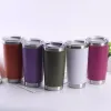 Tasses Gobelets réutilisables de 20 oz Gobelets de voiture en acier inoxydable Bouteilles d'eau à double paroi isolées sous vide Tasse de sublimation thermique Café Bière Boisson Tasse de voyage