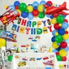 Christmas party supplies transportation theme party decoration airplane ship flag aluminum membrane balloon sticker children's birthday suit