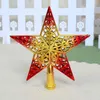 Christmas Decorations Plastic Good Colorful Xmas Tree Top Star Party Favor Eye-catching Smooth Surface For Household