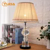 Lampes de table TUDA européenne rose mode cristal lampe pour chambre salon chevet moderne minimaliste créatif lumières décoratives