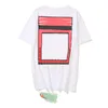Erkek T-Shirt Yaz Tasarımcıları Tee Of Gevşek Büyük Boy Kadın Moda Beyaz Adam S Lüks Giyim High Street Şort Kollu Giyim Tops