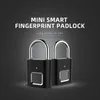 Smart Lock Mini Biometric Thumbprint Door Padlocks Rechargeable Fingerprint Padlock USB Keyless Quick Unlock 221108