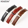 Nouveau bracelet de montre en cuir véritable 22mm noir marron rouge bracelet de montre en cuir de vachette à dégagement rapide accessoires de montre