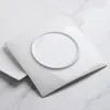 Tallrikar Pure White Bone China Steak Plate Square Western European Minimalist Home Cutery Set Ceramic Cooking Rishes