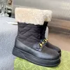 Winter Snow Boots Women Designer Ankle Boot Platform Shoes Fur Moccasins Loafer Cowboy Leather Wool Boot Plush Fall Snow Cotton Shoes With Box 428