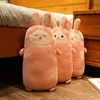 1 pc 55100cm Kawaii Soft Rabbit Plush Cushion Gevulde pluche speelgoed Schattige konijn Sofa kussen speelgoed schattige dieren kussen kinderen geschenken J220729