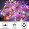 Kerstdecoraties RGB LED Gordijn String Fairy Lights Jaar Wedding Decoratie 2023 Slaapkamer Lichtkamer Decor Esthetische nachtlampen 221109