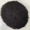 4mm Wave 1# Jet Black Brazilian Virgin Human Hair Replacement 8x10 Full Lace Toupee for Black Men Fast Express Delivery