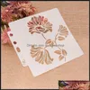 Geschenkwikkel Event Party Supplies Feestelijke Home Garden 9 %/Set 14x13cm Flowers Diy Laad Stencils Wall Painting Scrapbook C OTWRO