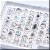 Cluster Ringe BK 100 teile / los Böhmen Kristall Vintage Ringe Mix Größe Antike Silber Ethnische Frauen Mode Charme Schmuck Geschenke Finger A327A