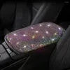 Interior Decorations 1 Set Of Vehicle Decoration Rhinestone Steering Wheel Protective Cover Armrest Cushion Case Colorful