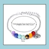 Perline 7 Chakra Bracciale con fili di perline per le donne Guarigione di cristallo Nce Perline Braccialetti con pietre naturali Ciondoli di loto Yoga Goccia all'ingrosso Dhlkd