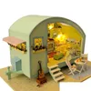 Nieuwe items Diy Doll House houten huizen miniatuur poppenhuis meubels kit speelgoed voor kinderen cadeau tijdreizen t200116 drop leveren dhuzr