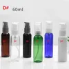 60 ml de garrafas de spray de plástico transparente de 60 ml garrafas de perfume de água para realizar tampas de calcular de reflexo de ar -reflexo de 2 onças de 26 ml bomba de loção para espuma