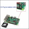 Integrated Circuits Raspberry Pi Fan Small Computer Cooling 30X30X7Mm Brushless Cpu For 3 Badd Drop Delivery Office School Business Dhxko