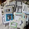 Hediye sargısı 35pcs çerçeve karışık kağıt çıkartma kitleri DIY scrapbooking hurda dergisi için kalıp kesim tn planlayıcı po çıkartma kartı s032