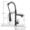 Kitchen Faucets Uythner Brass Faucet Vessel Sink Mixer Tap Spring Dual Swivel Spouts and Cold Water Taps Bathroom 221109