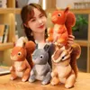 Squirrel Plush Toy Doll Kawaii Cuddles Lifelike Forest Cuddle Squirrel Doll Cute Christmas Gifts For ldren J220729